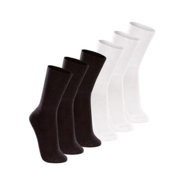 Imagem de Kit com 6 Pares de Meias Cano Longo Lupo 1540-002 Colorido, Preto, 37-