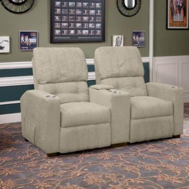 Imagem de Poltrona do Papai Dupla Reclinável Real Sala Cinema Bouclê - SOFA STOR