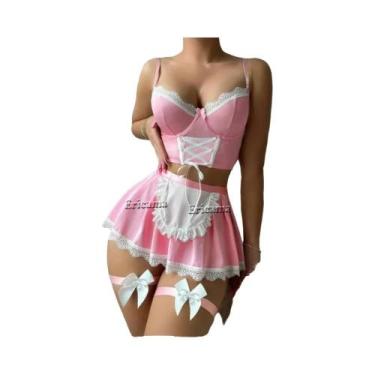 Imagem de Conjunto De Lingerie Sexy Feminina Com Sutiã Transparente E Calcinha C