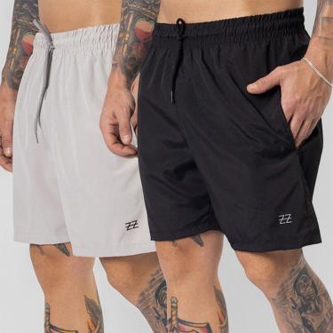 Imagem de Kit 2 Bermudas Masculinas Academia Treino Shorts Elástico Luzzoo-Masculino