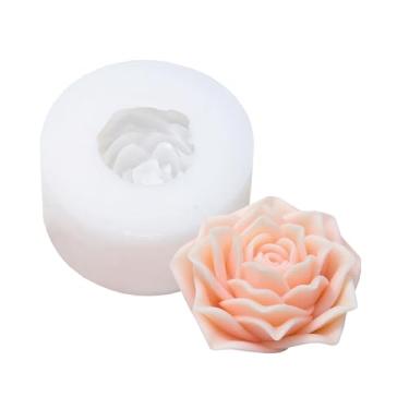 Imagem de Moldes de vela de flor de rosa para fabricação de velas, moldes de flores de silicone para velas de dia dos namorados, sabonetes, sais de banho e artesanato
