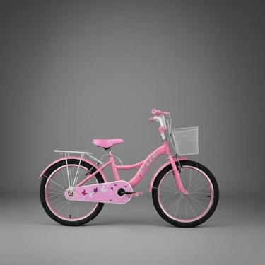 Imagem de Bicicleta Infantil Menina Aro 20 Bicikids Princesa Com Cesta e Bagageiro Original-Feminino