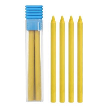 Imagem de PATIKIL 8 refis de grafite para lápis de carpinteiro 2B de 5,6 mm, refil de grafite resistente à quebra para lápis de construção de carpinteiro mecânico, desenho artístico, amarelo