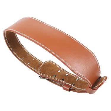 Imagem de SPYMINNPOO Cinto de Proteção de Cintura para Levantamento de Peso Cinto de Fitness Durável para Levantamento Terra de Agachamento, para Treinamento de Musculação de Academia, Fivela de Aço PU de Couro de Imitação de 51,2 X 4,5 pol. (Marrom)