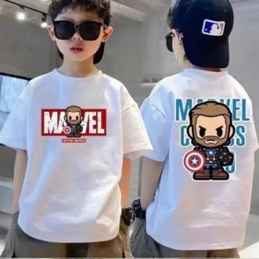Imagem de Camiseta Infantil Capitão América Filme Marvel Comics-Unissex