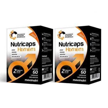 Imagem de kit 2 Nutricaps Homem Vitamínico 60 Caps-Unissex