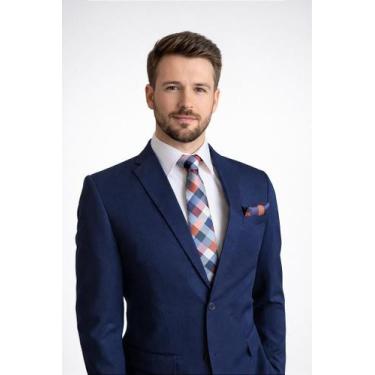 Imagem de Terno Masculino Slim Microfibra Azul Marinho Corte Italiano T&C - Eleg