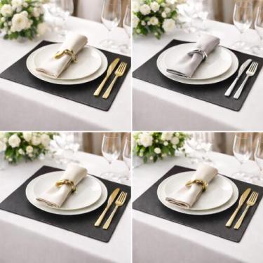 Imagem de Jogo Americano Sousplat e Guardanapo de Mão e Boca Versátil 2 em 1 Oxf