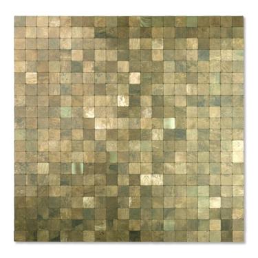 Imagem de OYASIMI 10 folhas de azulejos metálicos de mosaico Backsplash, aço inoxidável bronze antigo, resistente ao calor, para cozinha, banheiro, lavanderia, acampamento, lareira