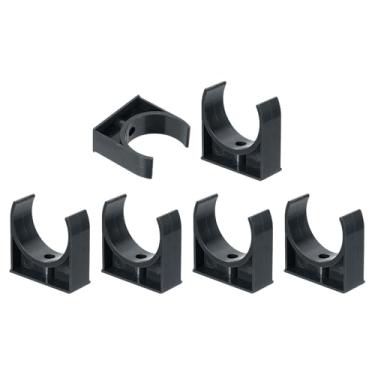 Imagem de Boxonly 6 peças de grampos de tubo de água de PVC clipes de tubulação em forma de U para mangueira de irrigação suporte de tubo de irrigação para 63 mm OD para bandejas de TV, tubos, mangueira