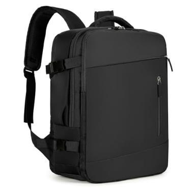 Imagem de Generic Mochila de viagem aprovada para acampamento, caminhada, mochila para laptop para homens e mulheres, resistente à água, mochila expansível com compartimento para sapatos, porta de carregamento