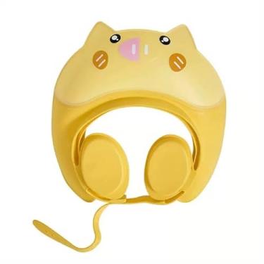 Imagem de Protetor de xampu infantil – Touca de banho ajustável à prova d'água de 3 camadas com proteção para os olhos e ouvidos, viseira de silicone macio para bebês e adolescentes (0 a 15 anos)