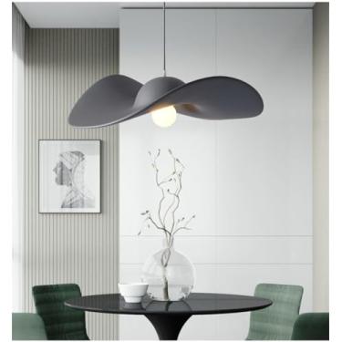 Imagem de Luminária pendente E27 para sala de jantar, estilo escandinavo/japonês, lustre simples, moderno e criativo, com design retrô para mesa de jantar, ideal para decoração de ambientes, ilha de c