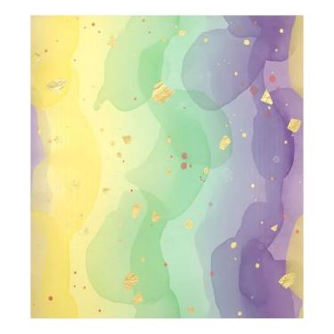 Imagem de Blueangle Mardi Gras Capa de ímã de lava-louças abstrata aquarela, decoração da capa frontal da máquina de lavar louça, adesivos de eletrodomésticos, adesivos de eletrodomésticos, 58 cm C x 66 cm