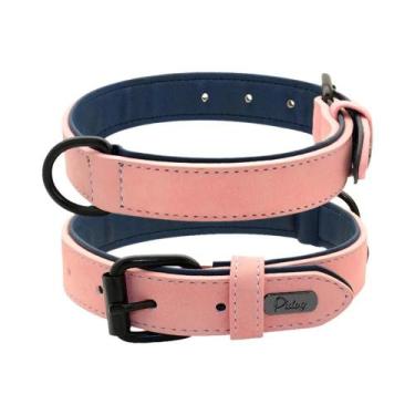 Imagem de Coleira De Cão Em Couro PU Macio E Ajustável Para Cães Pequenos, Médio