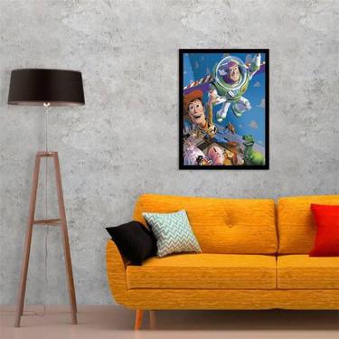 Imagem de Quadro Decorativo Toy Story 34X23Cm - Moldura Branca