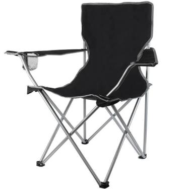 Imagem de Cadeira Camping Dobrável Sunfit Com Porta Copo, Preta