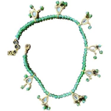 Imagem de Tornozeleiras reversíveis feitas à mão, Latão, Kundan