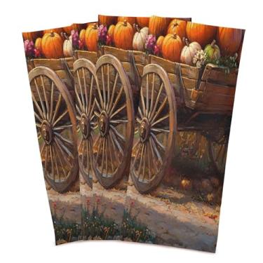 Imagem de xigua Conjunto de 4 panos de prato de cozinha Pumpkins, macios e altamente absorventes de secagem rápida para limpeza de pratos e limpeza manual, 71 x 45 cm