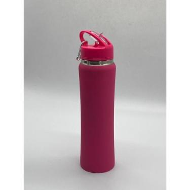 Imagem de Garrafa Térmica MS-924 700ml com Chaveiro - Pinpin, Rosa Pink