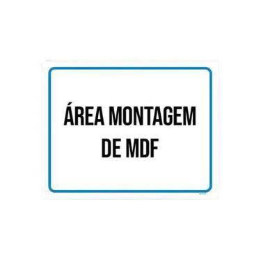 Imagem de Kit 3 Placas Ambiente - Área Montagem De Mdf