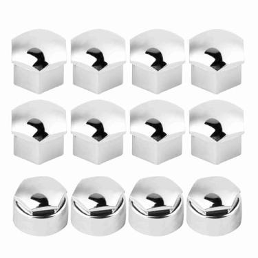 Imagem de KUIDAMOS Tampa Protetora do Aro da Roda de Carro Com Porca de 17 Mm para Proteção Antirroubo, 20 Peças à Prova de Poeira para a Maioria das Rodas de Carro (Prata)