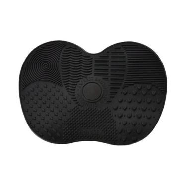 Imagem de Almofada De Silicone Em Formato De Maçã Para Limpeza De Pincéis De Maq