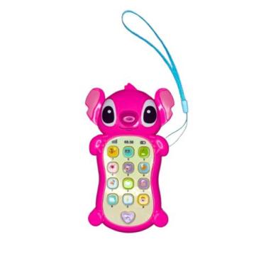 Imagem de Celular Brinquedo Musical Stitch Rosa E Azul Infantil Capivara com Som