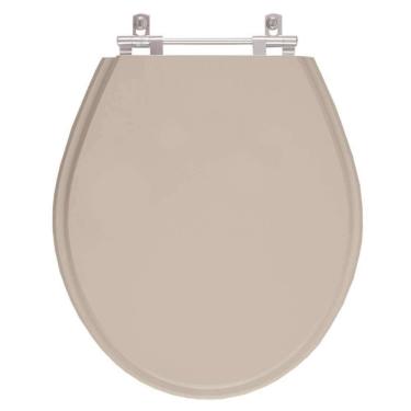 Imagem de Assento Sanitario Poliester Ravena Bege Saara Para Vaso Deca