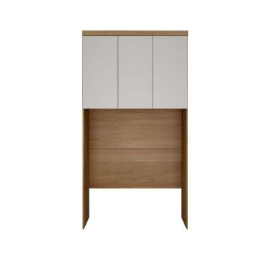 Imagem de Modulo Aéreo Safira Solteiro Mdf Com 3 Portas Clic Móveis Cumaru/fendi