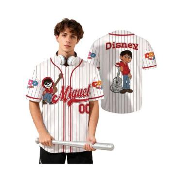 Imagem de Camiseta De Beisebol Oversized Disney Coco Para Homens E Mulheres, Cam