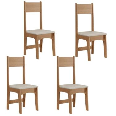 Imagem de Kit 4 Cadeiras Delta – Courino Revestido Estrutura 100% MDF – Sonetto