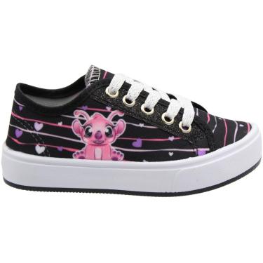 Imagem de Tênis Casual Infantil Ortobessa Lona Stitch Juvenil Menina-Feminino