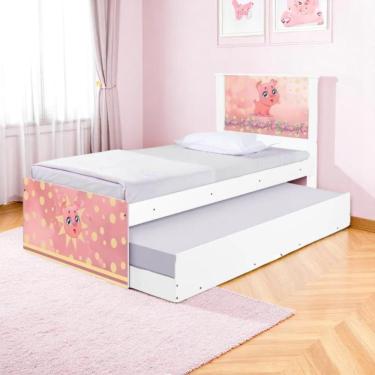 Imagem de Cama Bicama Juvenil Adesivada Porquinho