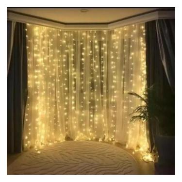 Imagem de Cortina 500 leds warm fixa tom. m/mf 127v 3x2,5m - GLOBAL IMPORTADORA