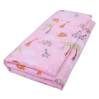 Imagem de Trocador Portátil Fraldas Impermeável Para Bebê Safari Rosa