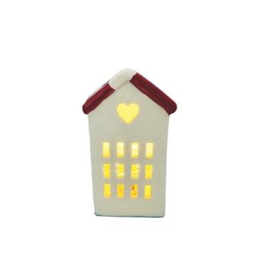 Imagem de Enfeite De Natal Casa Mini Heart Snow 6X6X11Cm - Wincy Natal