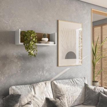 Imagem de Nicho Decorativo Demadero Nicioli, OFF WHITE CRIST/RIPADO MADEIRA