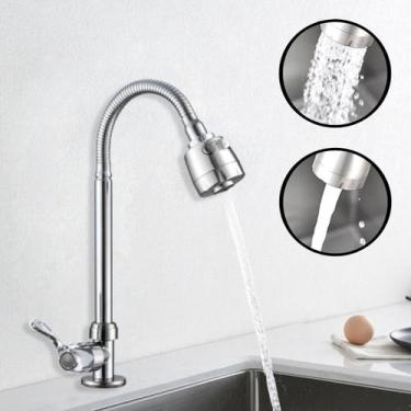 Imagem de Lux Torneira Flexível Bancada Aço Metal Cromado 1/4 de Volta Giro 360