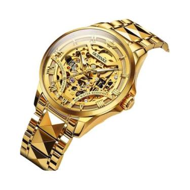 Imagem de Relógio Mecânico Masculino À Prova d'Água Em Aço Inoxidável OUPINKE 32