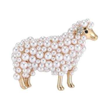 Imagem de Broches De Animais Em Pérola E Strass Unissex Para Mulheres, Acessório