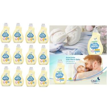 Imagem de 12 Amaciante Roupa Glicerina & Camomila Vida Macia 1 L Cada - Casakm