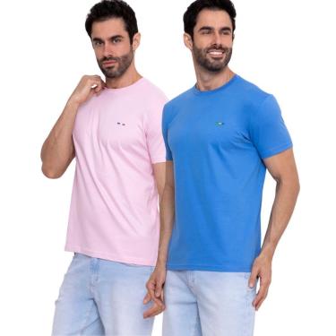 Imagem de Kit Camiseta Industrie Básica Bordada  Algodão Premium Masculina 2 peças Cores-Masculino