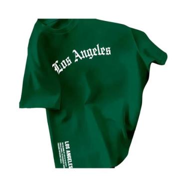 Imagem de Camiseta Casual De Algodão Masculina De Verão Com Estampa Los Angeles,