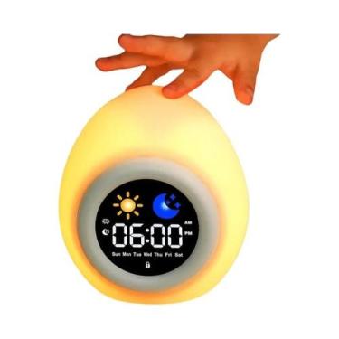 Imagem de Despertador Infantil Com Treinamento De Sono E 6 Sons De Ruído Branco,