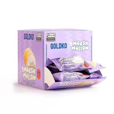 Imagem de Caixa de bombom de chocolate branco marshmallow zero adição de açúcare