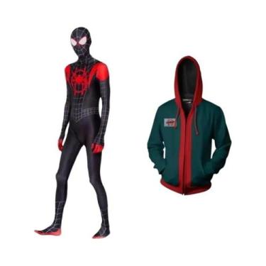 Imagem de Fantasia De Cosplay Do Homem-Aranha Miles Morales Para Adultos, Macacã