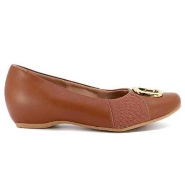 Imagem de Sapatilha Feminina Salto Embutido Fivela Canela Usaflex N2244-Feminino