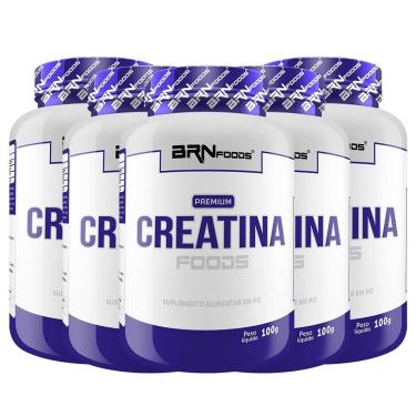 Imagem de KIT 5x Creatina 100g + 5x BCAA 100g - BRN Foods-Unissex
