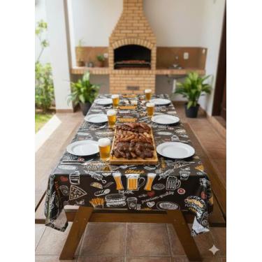 Imagem de Toalha Mesa Pvc Plastico 6 Cadeiras Térmico 2 Metros - EBERLE DISTRIBU